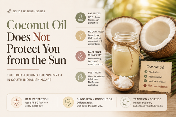 Coconut Oil vs. Sunscreen: What South Indian Women Get Wrong
