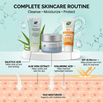 Face Wash, Moisturiser, Sunscreen